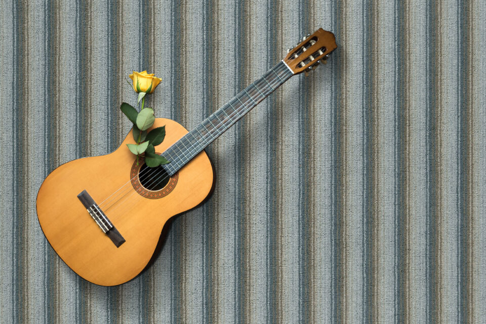 Classical Guitar on wooden floor
